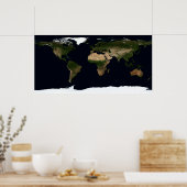 Wereldwijd afbeelding van de wereld poster (Keuken)