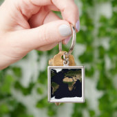 Wereldwijd afbeelding van de wereld sleutelhanger (Hand)