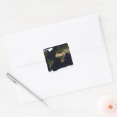 Wereldwijd afbeelding van de wereld vierkante sticker (Envelop)