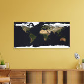 Wereldwijd afbeelding van onze wereld canvas afdruk (Insitu (Woonkamer))