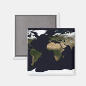 Wereldwijd afbeelding van onze wereld magneet (Voorkant / Achterkant)