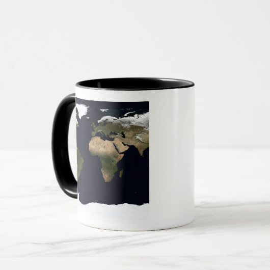 Wereldwijd afbeelding van onze wereld mok (Voorkant links)