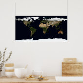 Wereldwijd afbeelding van onze wereld poster (Keuken)