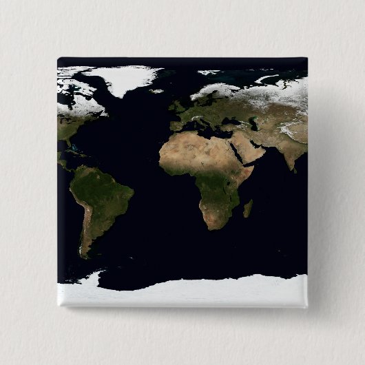 Wereldwijd afbeelding van onze wereld vierkante button 5,1 cm (Voorkant)