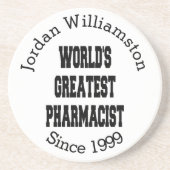 Wereldwijd apotheker zandsteen onderzetter (Voorkant)