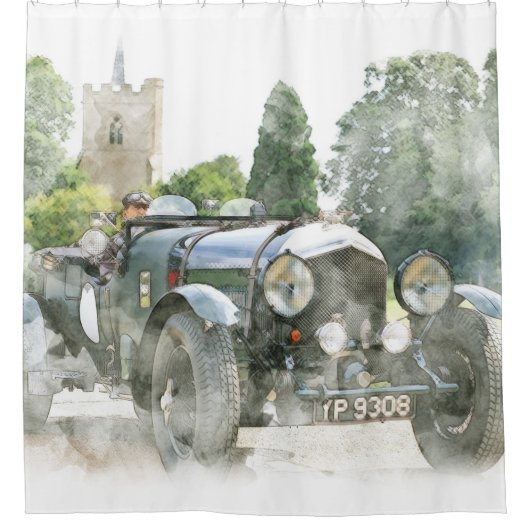wereldwijd - Automobiel Shower Curtain Douchegordijn (Voorkant)