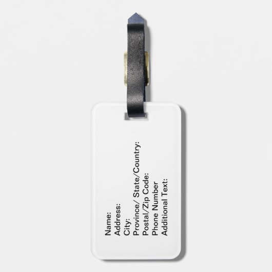 Wereldwijd Bagagelabel (Achterkant verticaal)