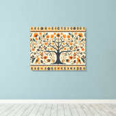 Wereldwijd beroemde Madhubani-kunst Canvas Afdruk (Insitu (Houten vloer))