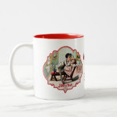 Wereldwijd beste Barber-Vintage Tweekleurige Koffiemok (Links)