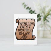 Wereldwijd beste 'Brother-in-law'-certificaat Funn Briefkaart (Staand voorkant)
