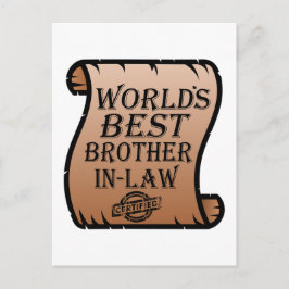 Wereldwijd beste 'Brother-in-law'-certificaat Funn Briefkaart