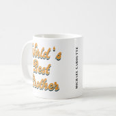 Wereldwijd beste Brother Retro op maat Koffiemok (Voorkant links)