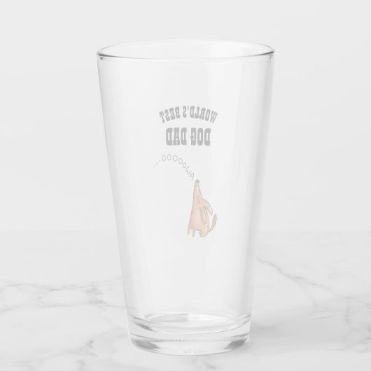 Wereldwijd beste DOG DAD Funny Gift for Dog Father Glas (Achterkant)