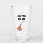 Wereldwijd beste DOG DAD Funny Gift for Dog Father Glas (Voorkant)