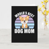 Wereldwijd beste hond - Dog Corgi  Sunset Kaart (Gele Bloem)