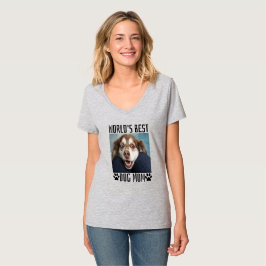 Wereldwijd beste hond Mam T-Shirt (Voorkant volledig)