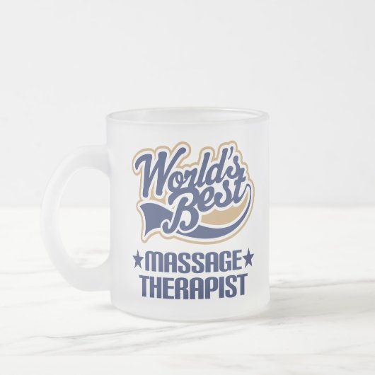 Wereldwijd beste massagetherapeut matglas koffiemok (Links)