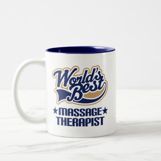 Wereldwijd beste massagetherapeut tweekleurige koffiemok (Links)