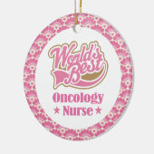 Wereldwijd beste oncologische verpleegkunde keramisch ornament (Links)