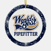 Wereldwijd beste pipefittercadeau keramisch ornament (Voorkant)
