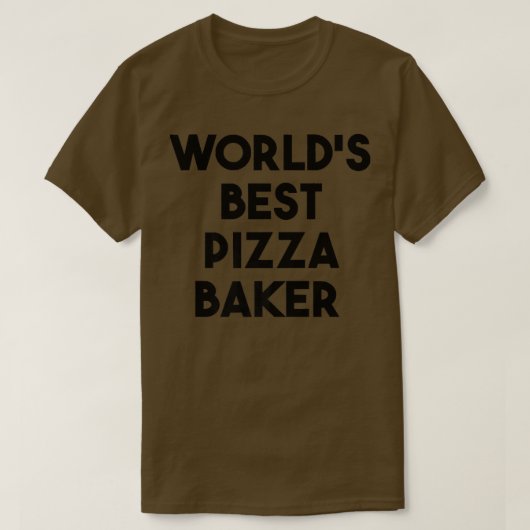 Wereldwijd beste Pizza Baker T-shirt (Design voorkant)