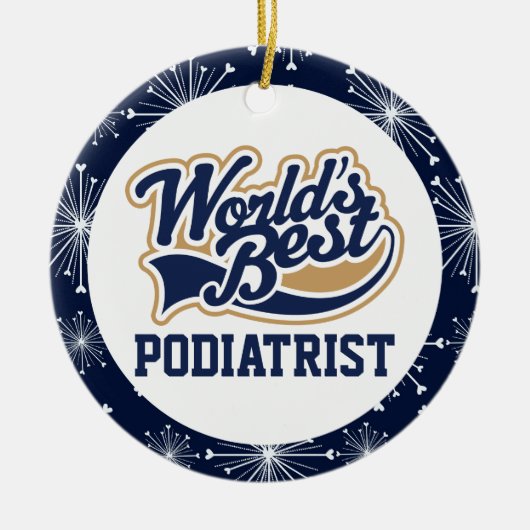 Wereldwijd beste podiatrist keramisch ornament (Voorkant)