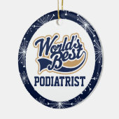 Wereldwijd beste podiatrist keramisch ornament (Links)