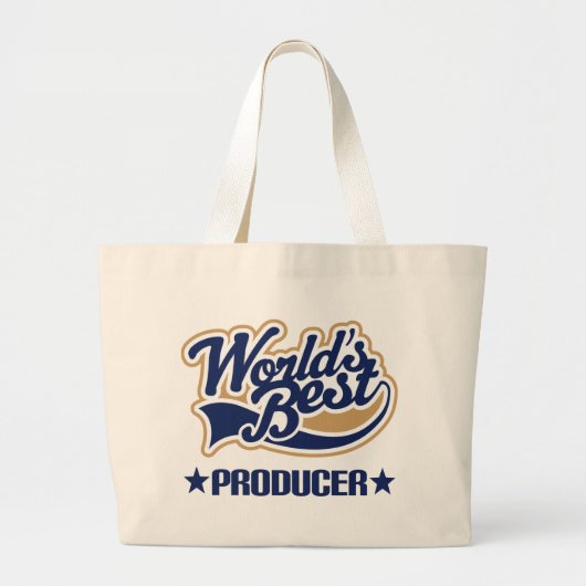 Wereldwijd beste producent grote tote bag (Voorkant)
