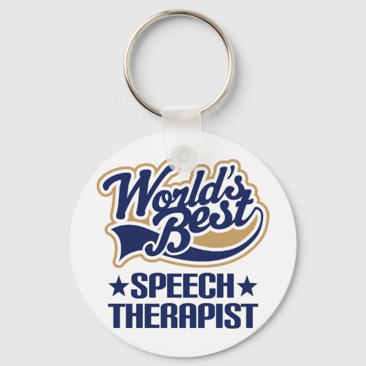 Wereldwijd beste spraaktherapie sleutelhanger (Voorkant)