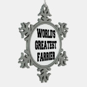 Wereldwijd de grootste aansteker tin sneeuwvlok ornament (Links)