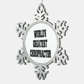 Wereldwijd de grootste chiropractor tin sneeuwvlok ornament (Rechts)