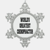 Wereldwijd de grootste chiropractor tin sneeuwvlok ornament (Voorkant)