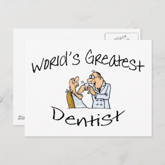 Wereldwijd de grootste Dentist Open Wide Briefkaart (Voorkant / Achterkant)
