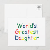 Wereldwijd de grootste dochter briefkaart (Voorkant / Achterkant)