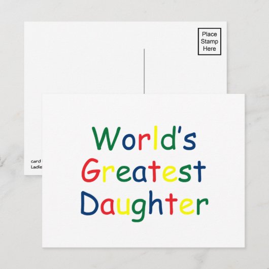 Wereldwijd de grootste dochter briefkaart (Voorkant / Achterkant)