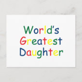 Wereldwijd de grootste dochter briefkaart (Voorkant)