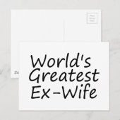 Wereldwijd de grootste ex-vrouw briefkaart (Voorkant / Achterkant)