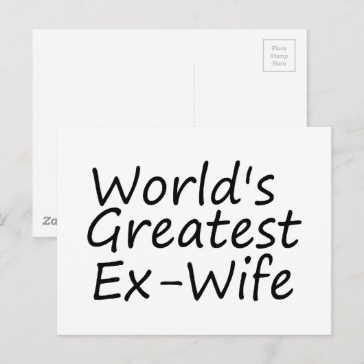 Wereldwijd de grootste ex-vrouw briefkaart (Voorkant / Achterkant)