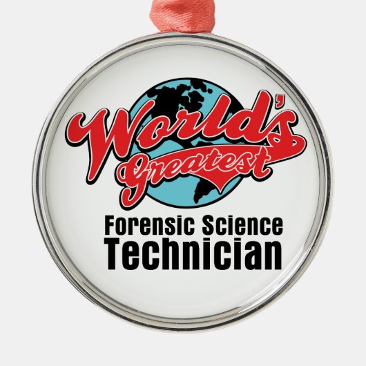 Wereldwijd de grootste forensische technicus op he metalen ornament (Voorkant)