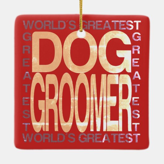 Wereldwijd de grootste hondenfokker keramisch ornament (Achterkant)