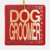 Wereldwijd de grootste hondenfokker keramisch ornament (Voorkant)