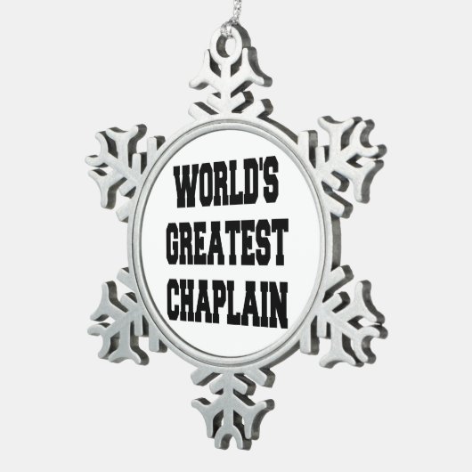 Wereldwijd de grootste kaplain tin sneeuwvlok ornament (Rechts)