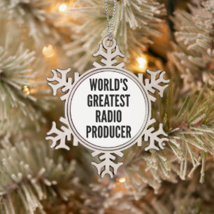 Wereldwijd de grootste radioproducent tin sneeuwvlok ornament