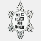 Wereldwijd de grootste radioproducent tin sneeuwvlok ornament (Rechts)