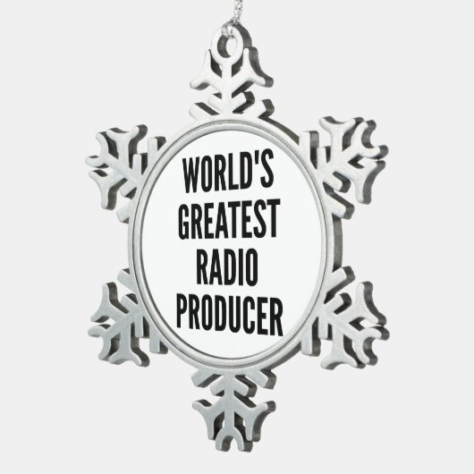 Wereldwijd de grootste radioproducent tin sneeuwvlok ornament (Rechts)