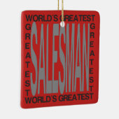 Wereldwijd de grootste Salesman Keramisch Ornament (Rechts)