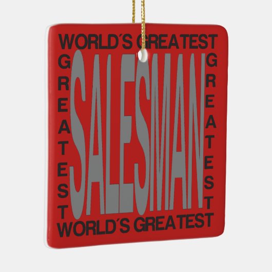 Wereldwijd de grootste Salesman Keramisch Ornament (Rechts)