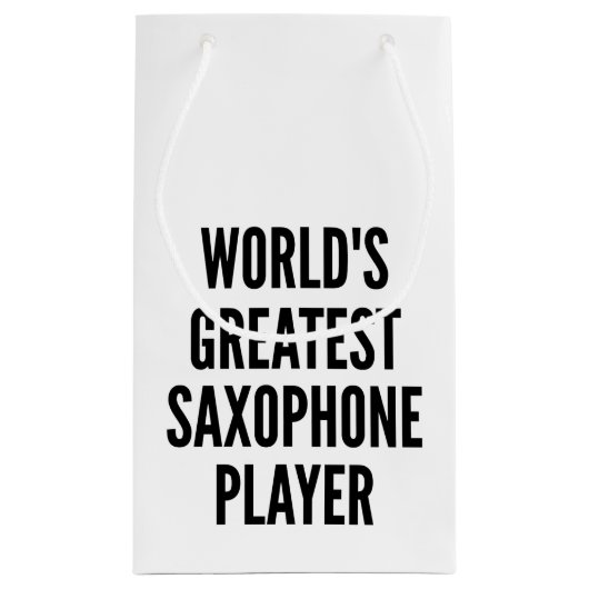 Wereldwijd de grootste saxofone-speler klein cadeauzakje (Achterkant)