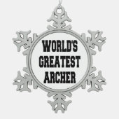 Wereldwijd de grootste slager tin sneeuwvlok ornament (Voorkant)