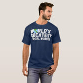 Wereldwijd de grootste sociale werkerscadeau t-shirt (Voorkant volledig)